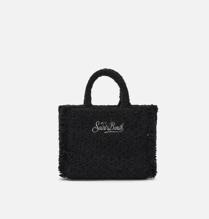 Borsa Vanity Mini in Tweed Nero