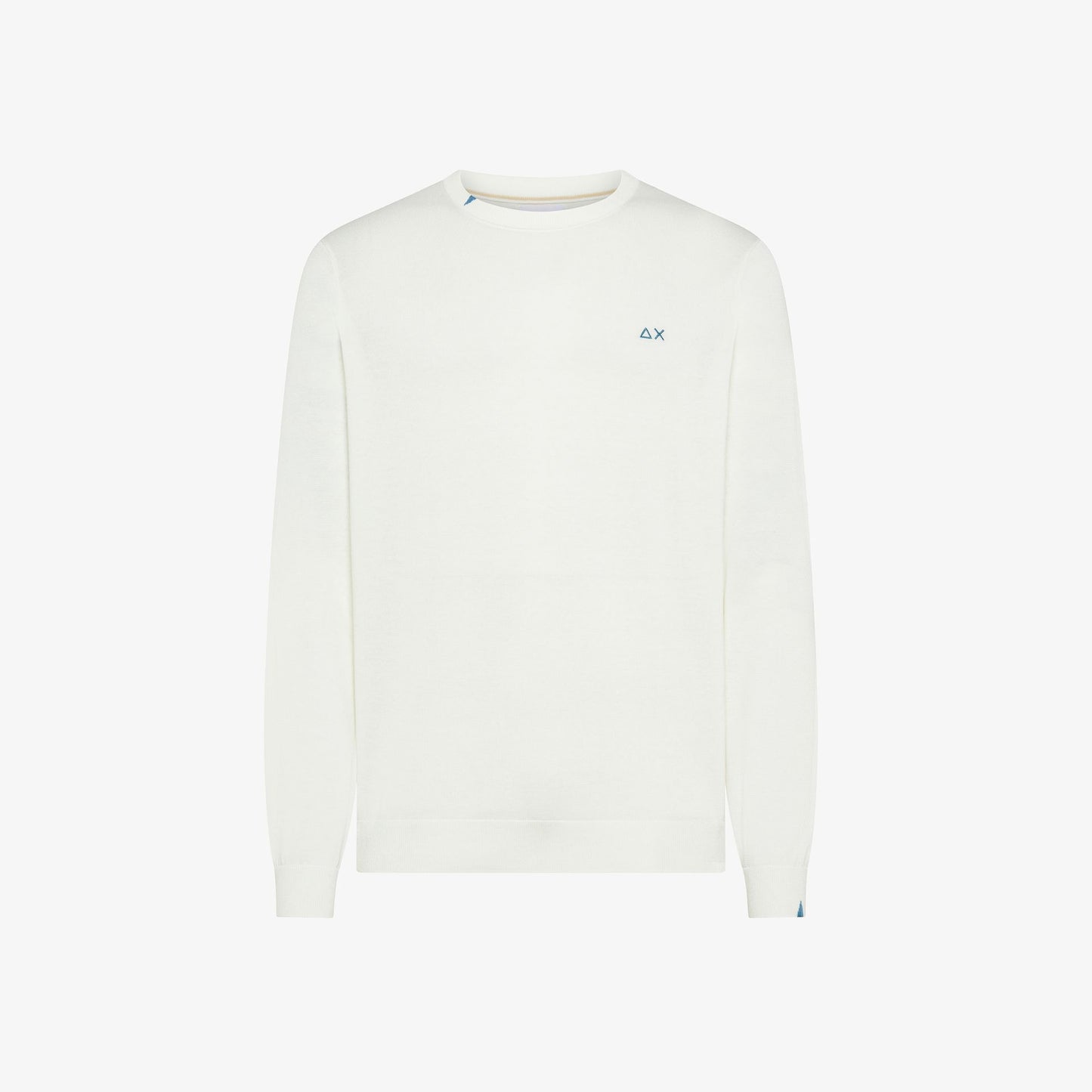 Maglia a Girocollo in Cotone Bianco