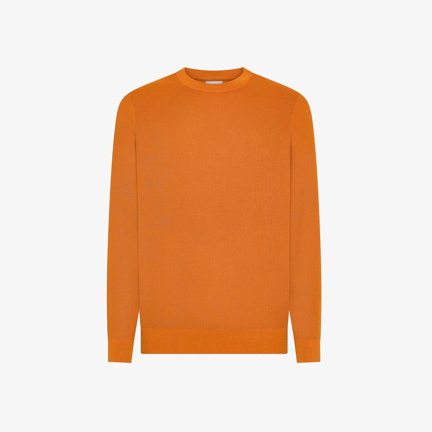 Maglia a Girocollo in Cotone Arancione Vintage