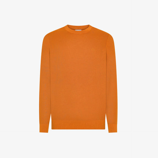 Maglia a Girocollo in Cotone Arancione Vintage