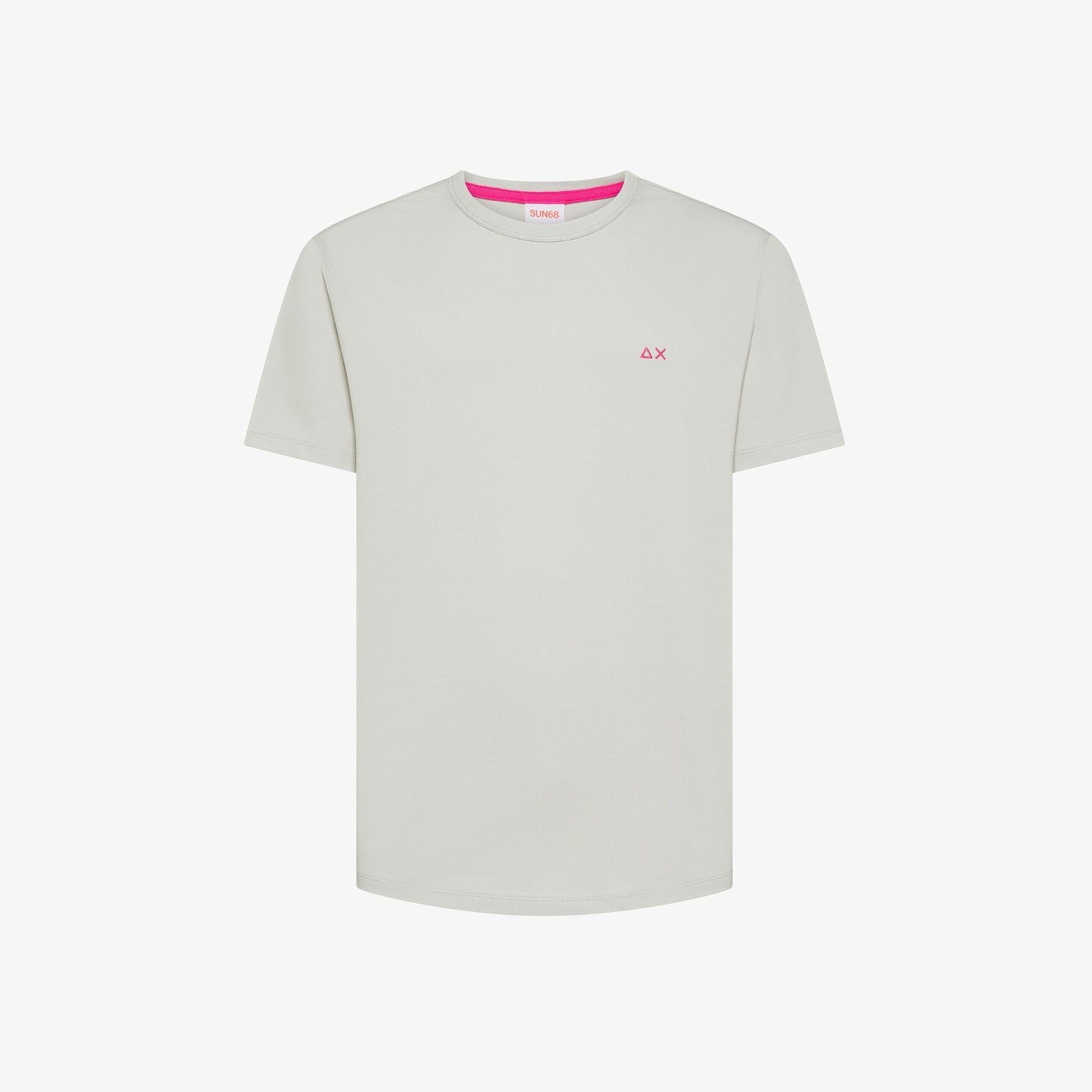 T-shirt in Piquet di Cotone Grigio