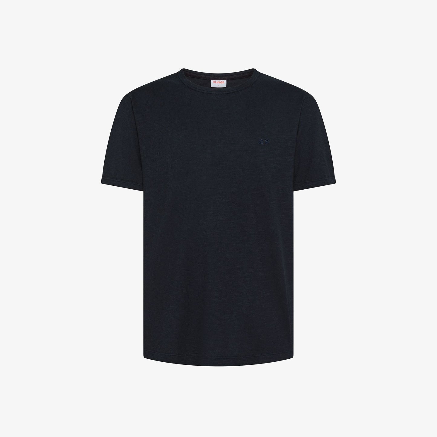 T-shirt Con Logo Ricamato in Cotone Blu