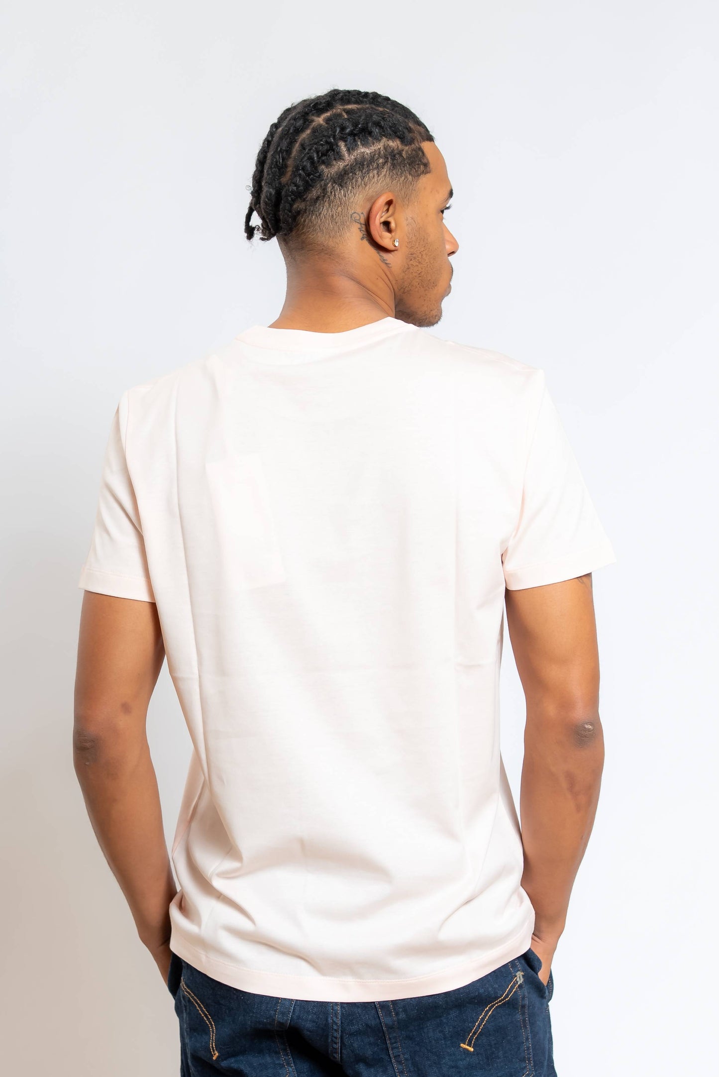 T-shirt Basic in Cotone Rosa con Logo