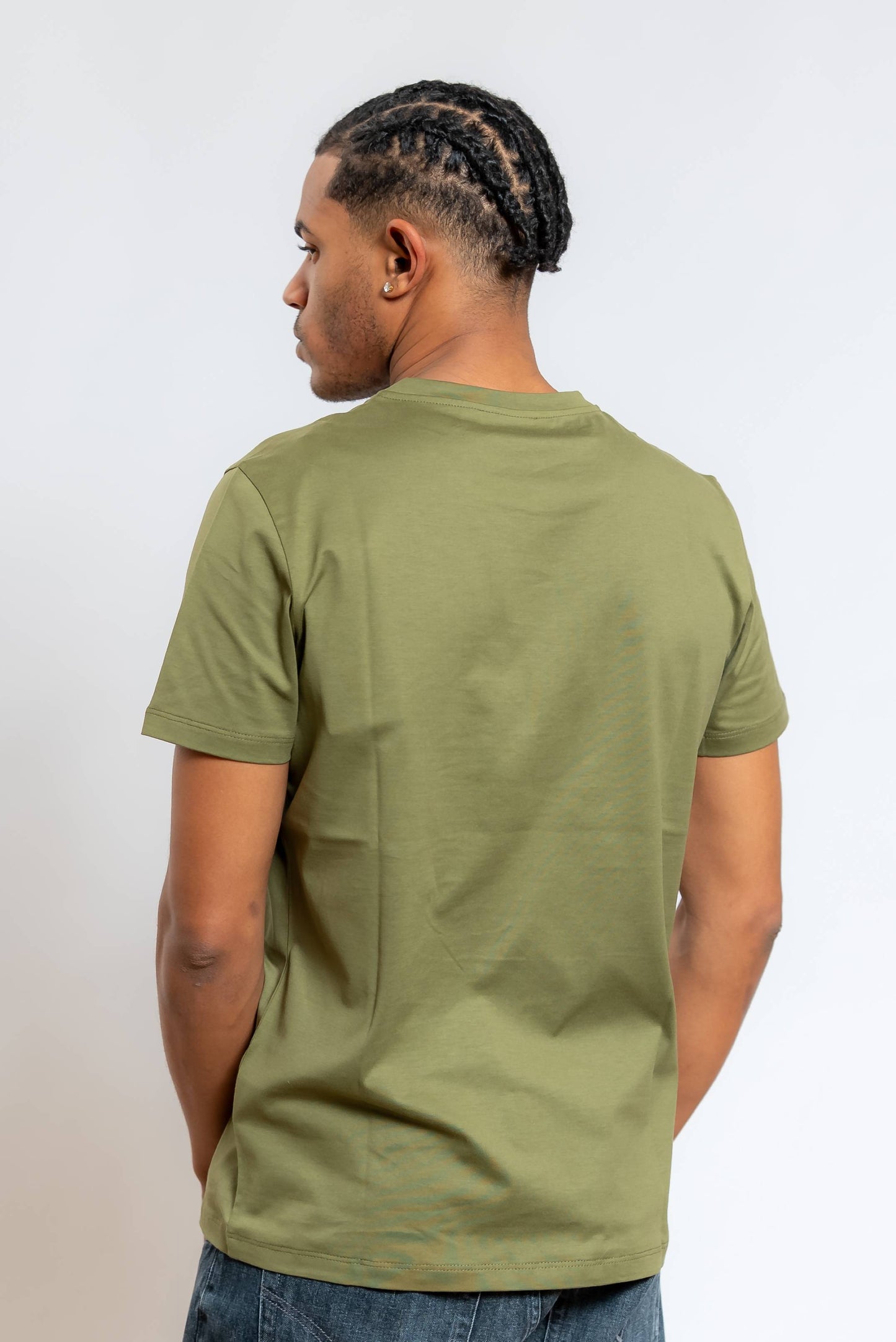 T-shirt Basic in Cotone Verde con Logo