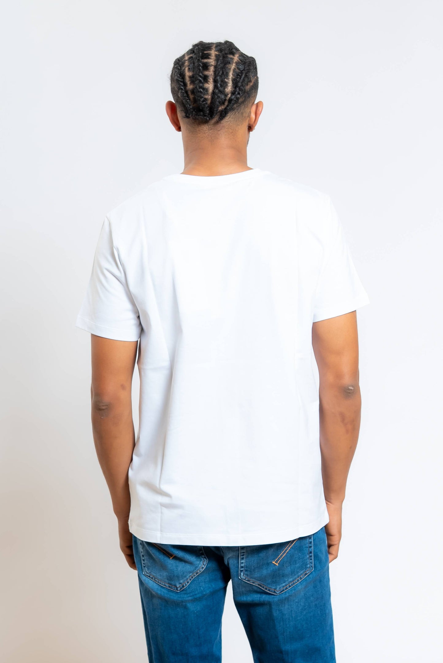 T-shirt Basic in Jersey di Cotone Bianco
