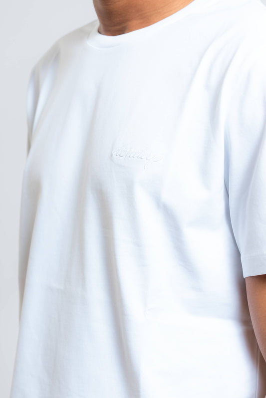 T-shirt Basic in Jersey di Cotone Bianco