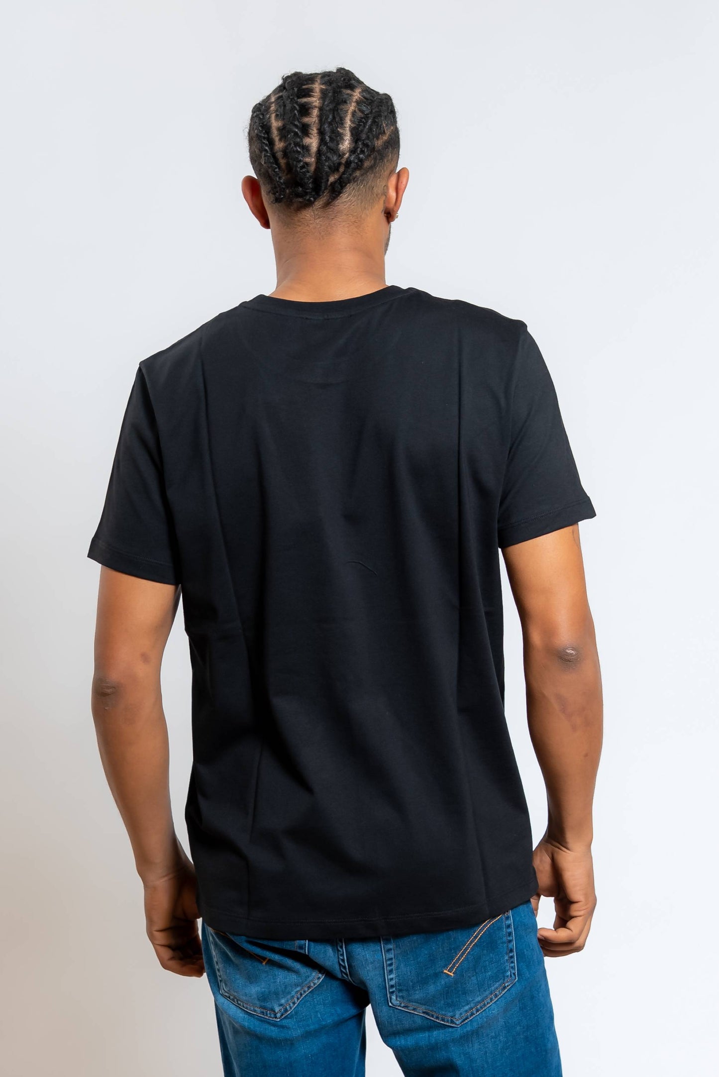 T-shirt Basic in Jersey di Cotone Nero