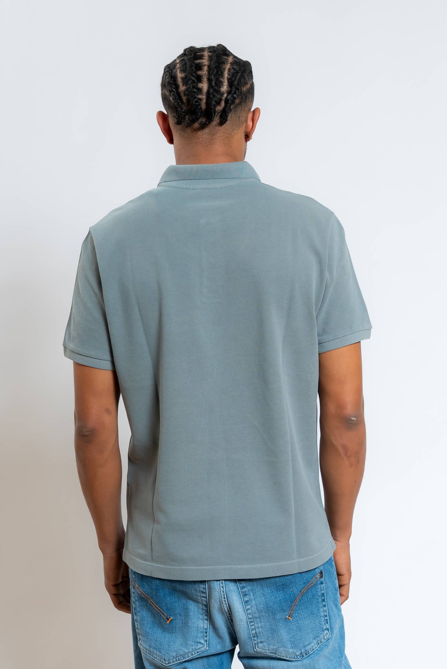 Polo in Piquet Verde con Logo