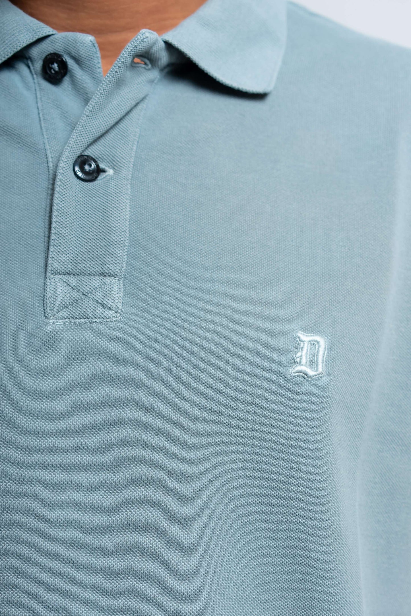 Polo in Piquet Verde con Logo