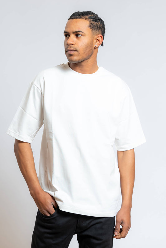 T-shirt Over in Cotone Bianco