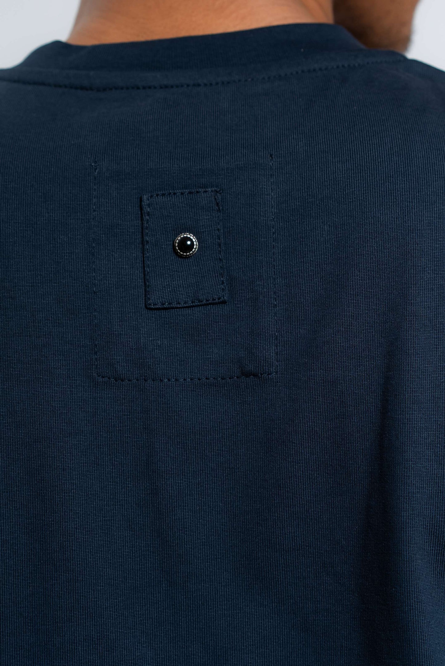 T-shirt Over in Cotone Blu