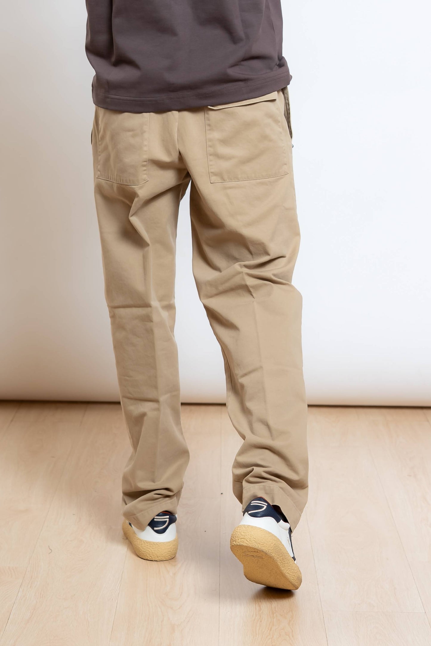 Pantalone Ludo in Cotone Beige Oversize