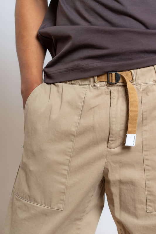 Pantalone Ludo in Cotone Beige Oversize