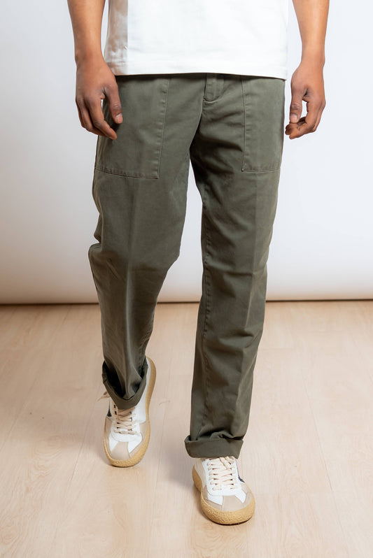 Pantalone Ludo in Cotone Verde Oversize