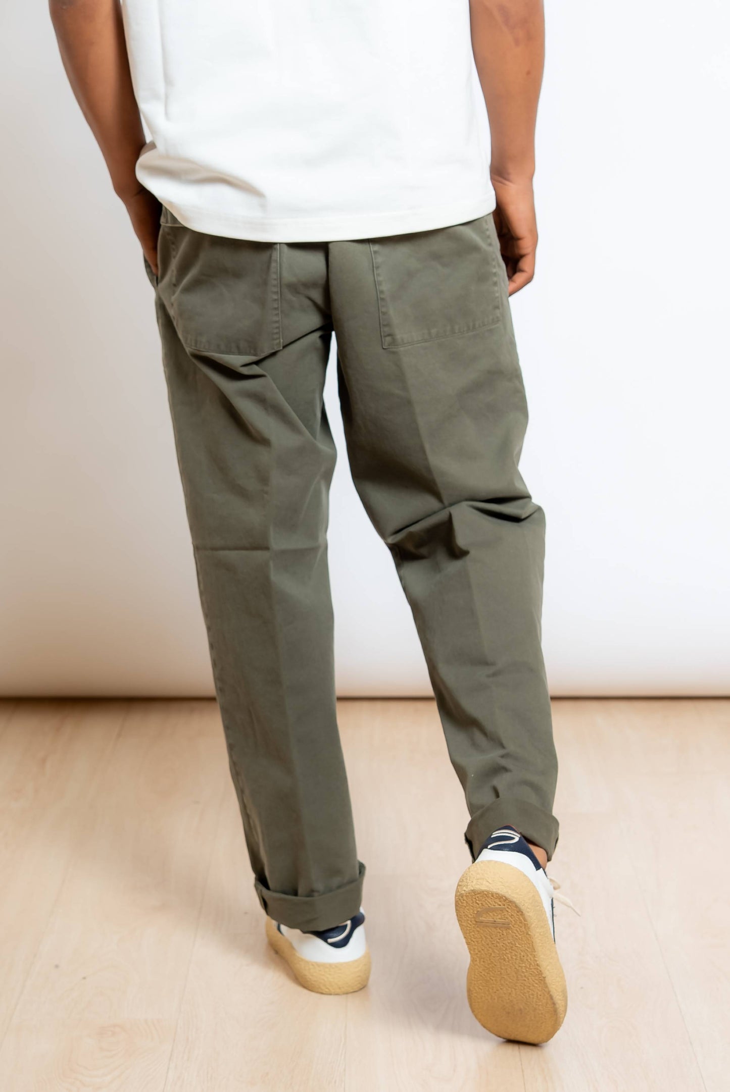 Pantalone Ludo in Cotone Verde Oversize