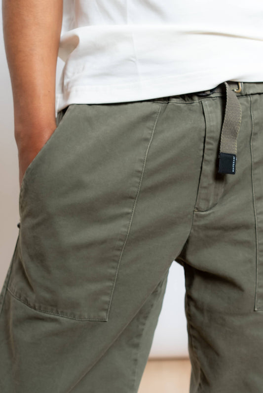 Pantalone Ludo in Cotone Verde Oversize