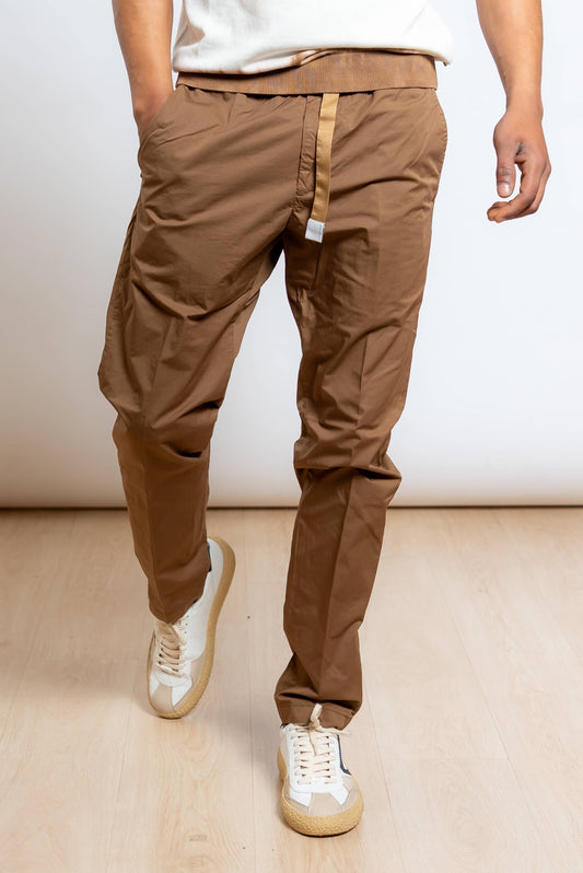 Pantalone Greg in Cotone Stretch Marrone