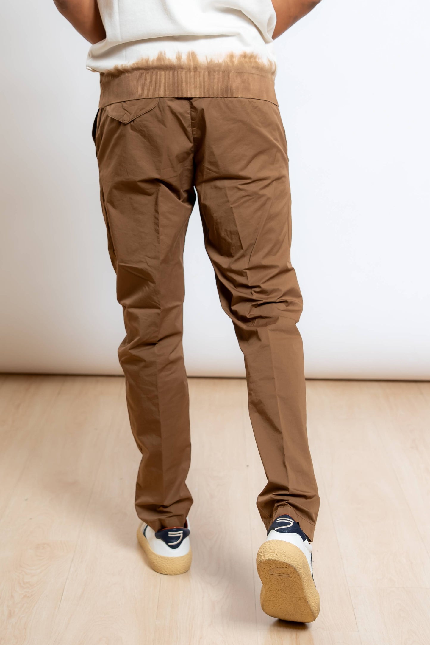 Pantalone Greg in Cotone Stretch Marrone