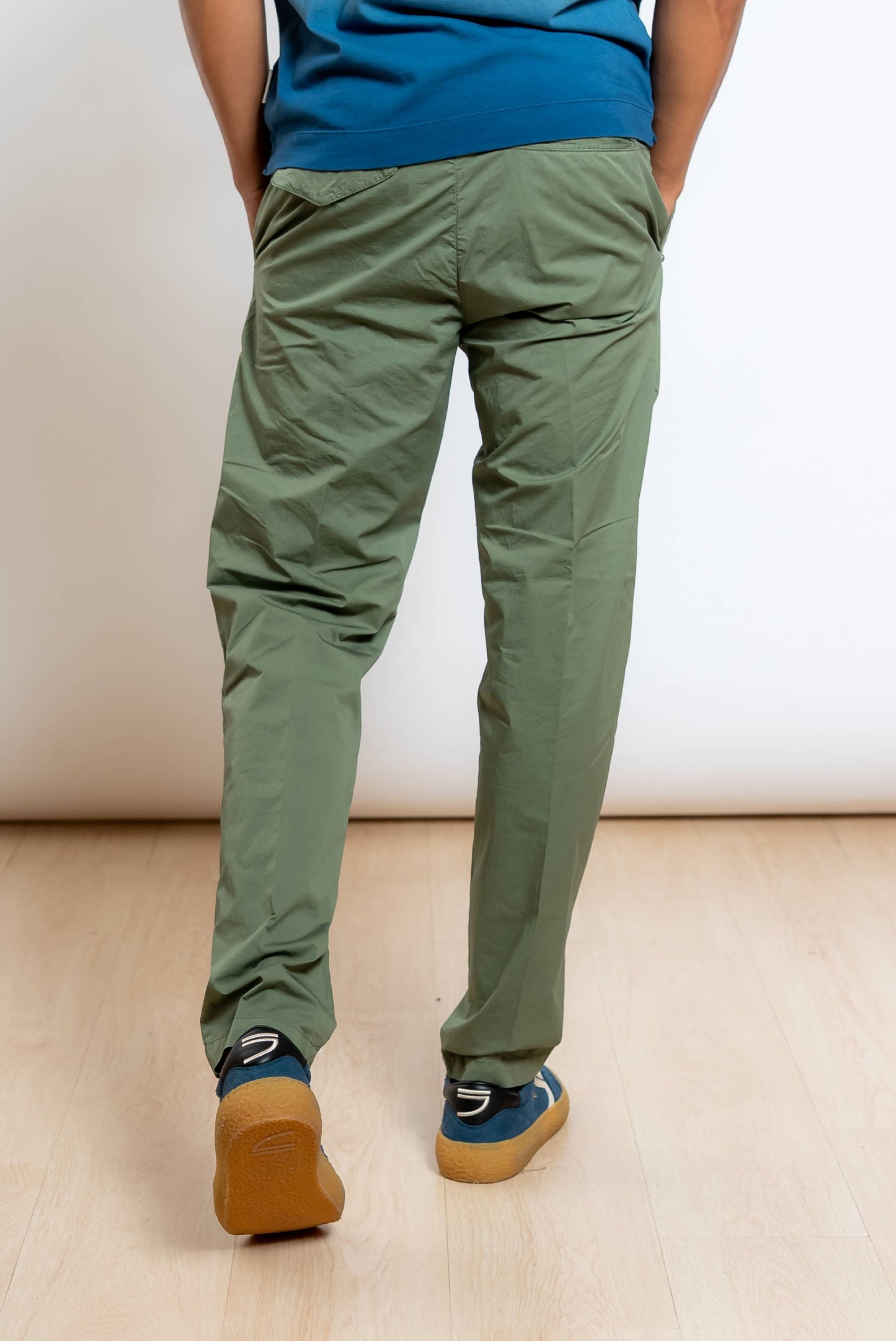 Pantalone Greg in Cotone Stretch Verde