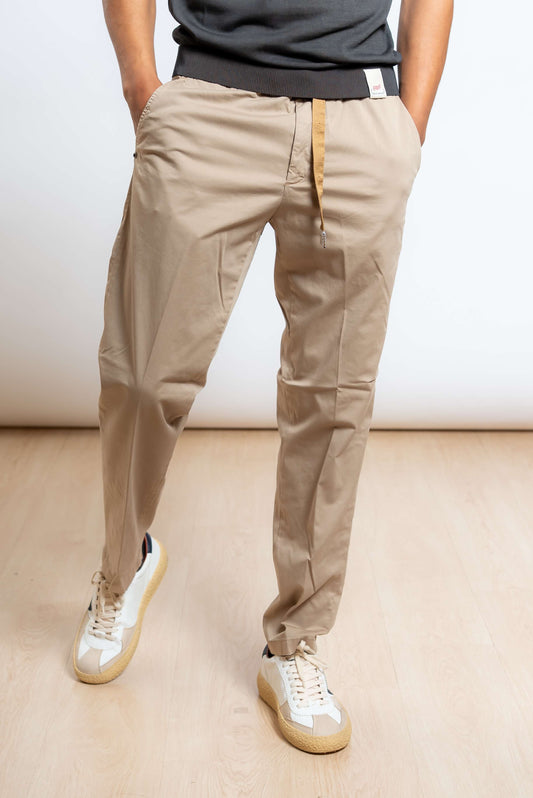 Pantalone Greg in Cotone Stretch Beige