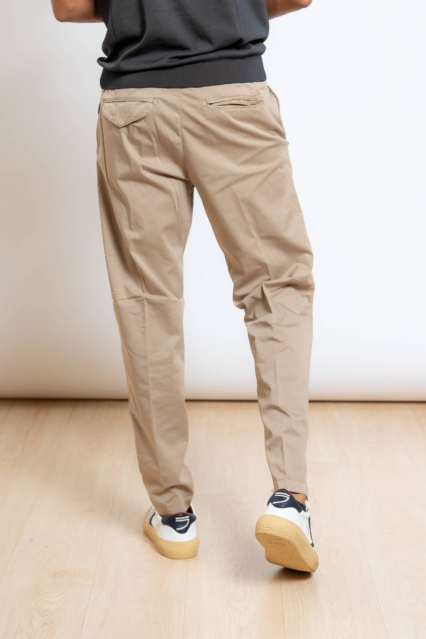 Pantalone Greg in Cotone Stretch Beige