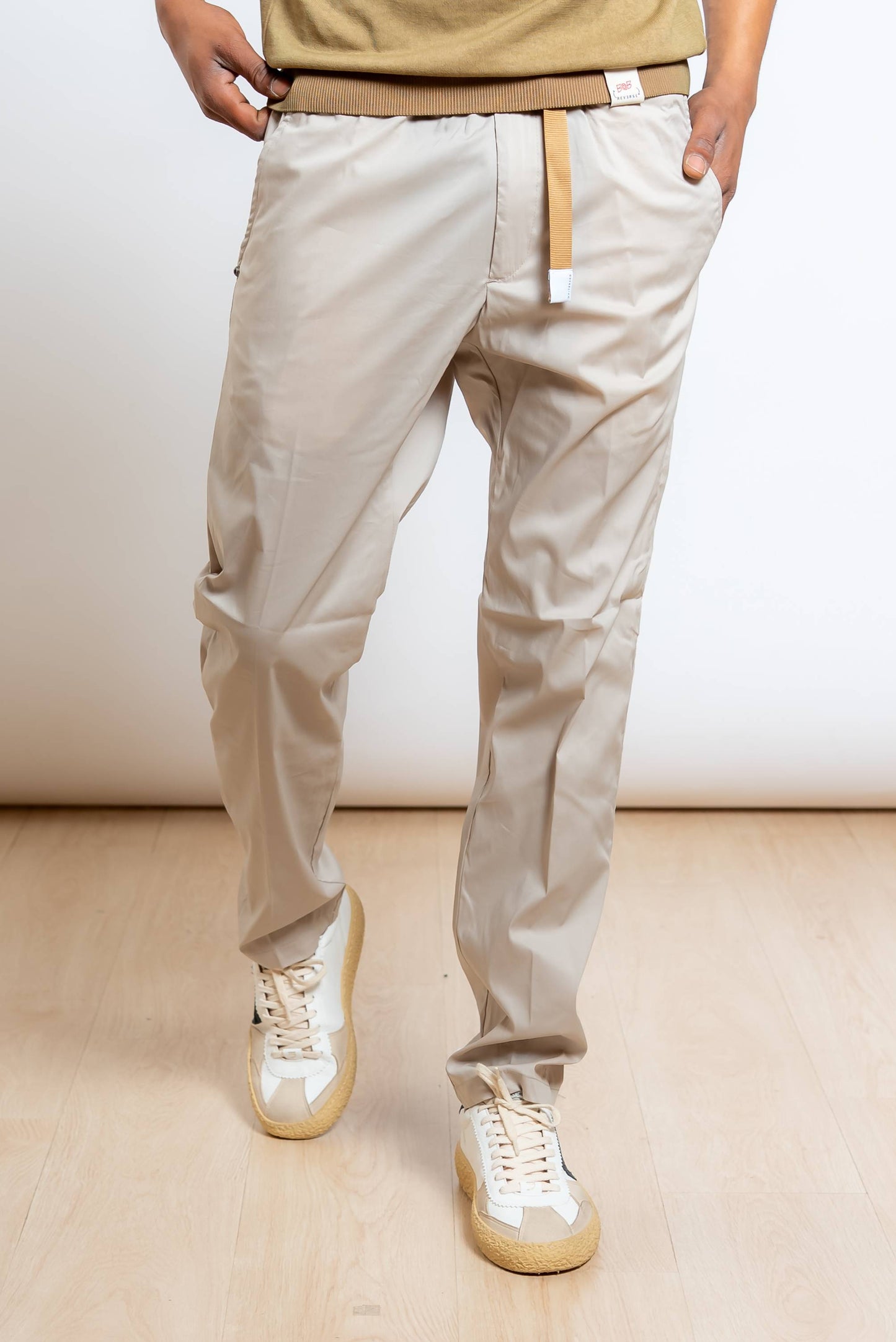Pantalone Greg in Cotone Pima Beige Chiaro