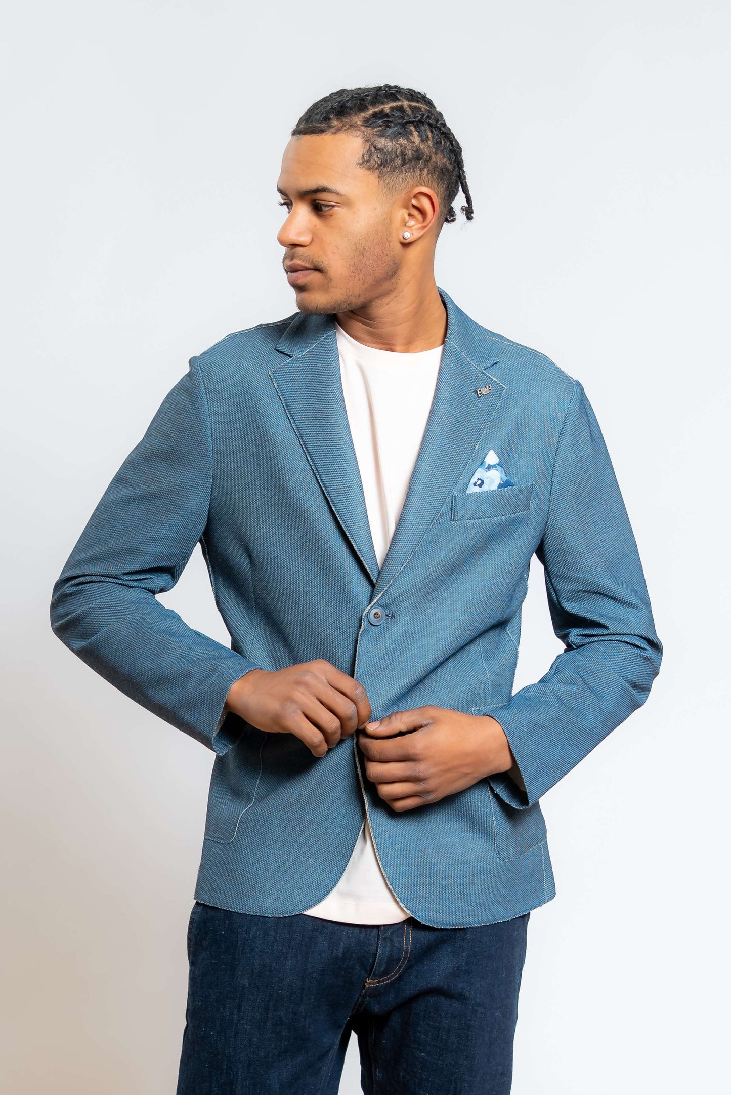 Giacca Picky in Tessuto Stampato Blu