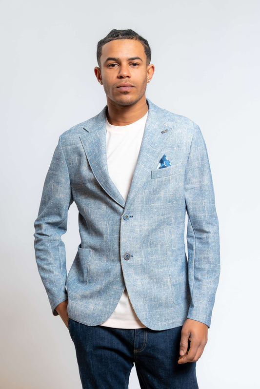 Giacca Picky in Tessuto Stampato Celeste