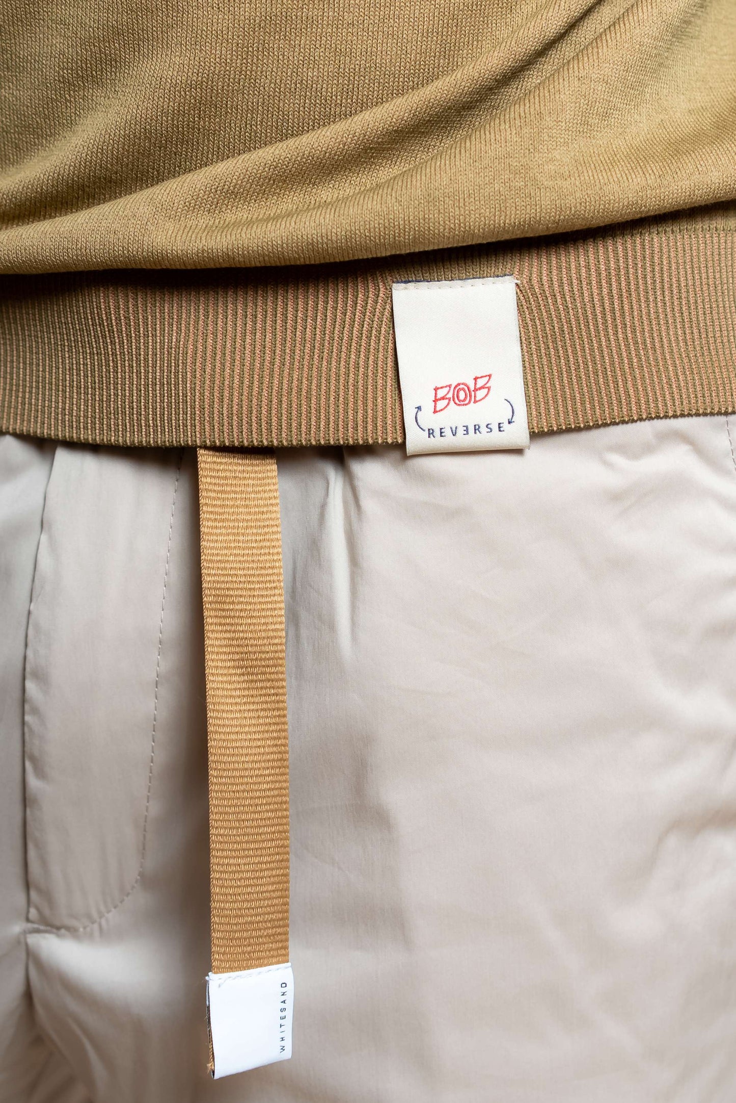 T-shirt Eddy Reversibile in Filo di Cotone Beige