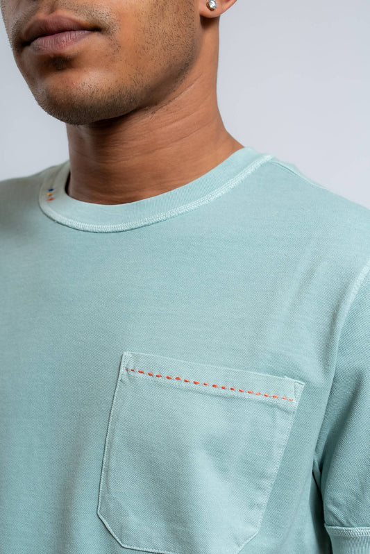 T-shirt Disk/T Verde con Taschino