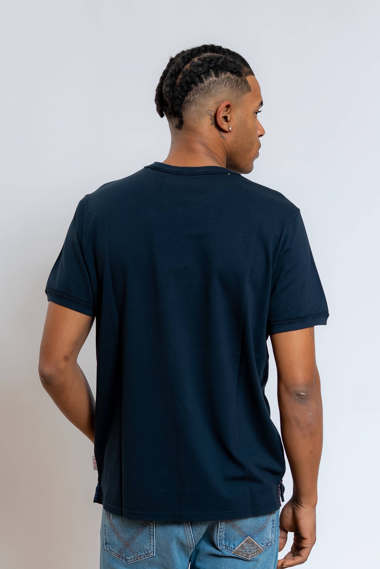 T-shirt Disk/T Blu con Taschino