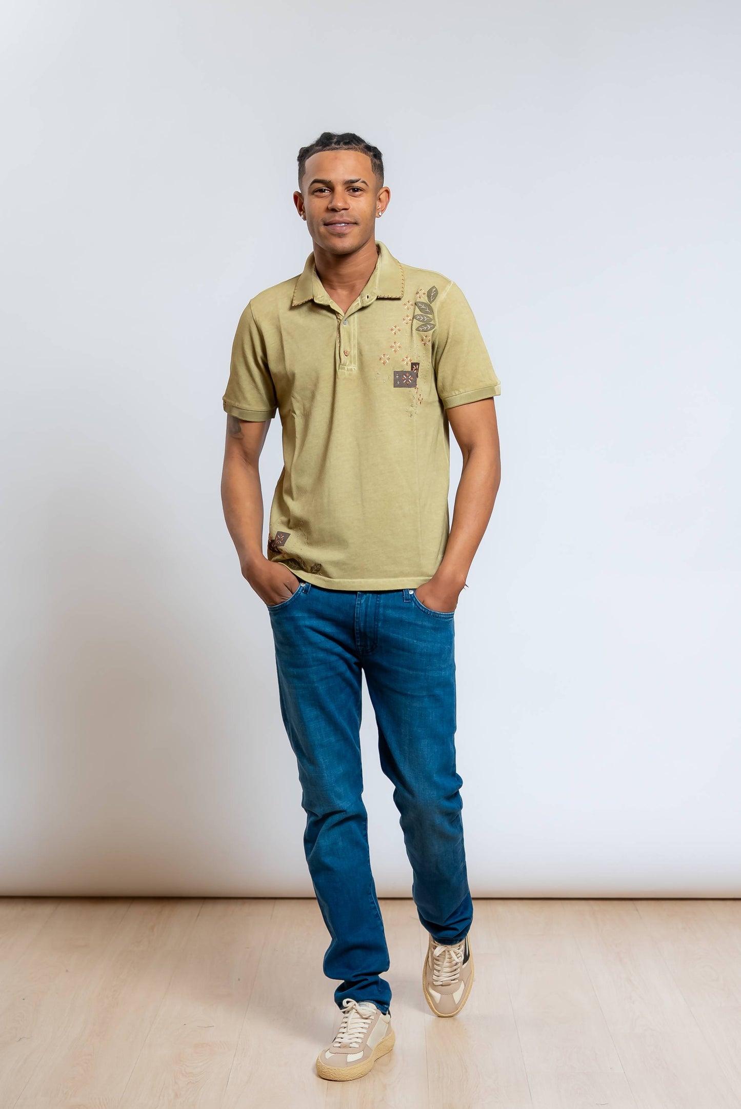 Polo Ricky Verde con Ricami