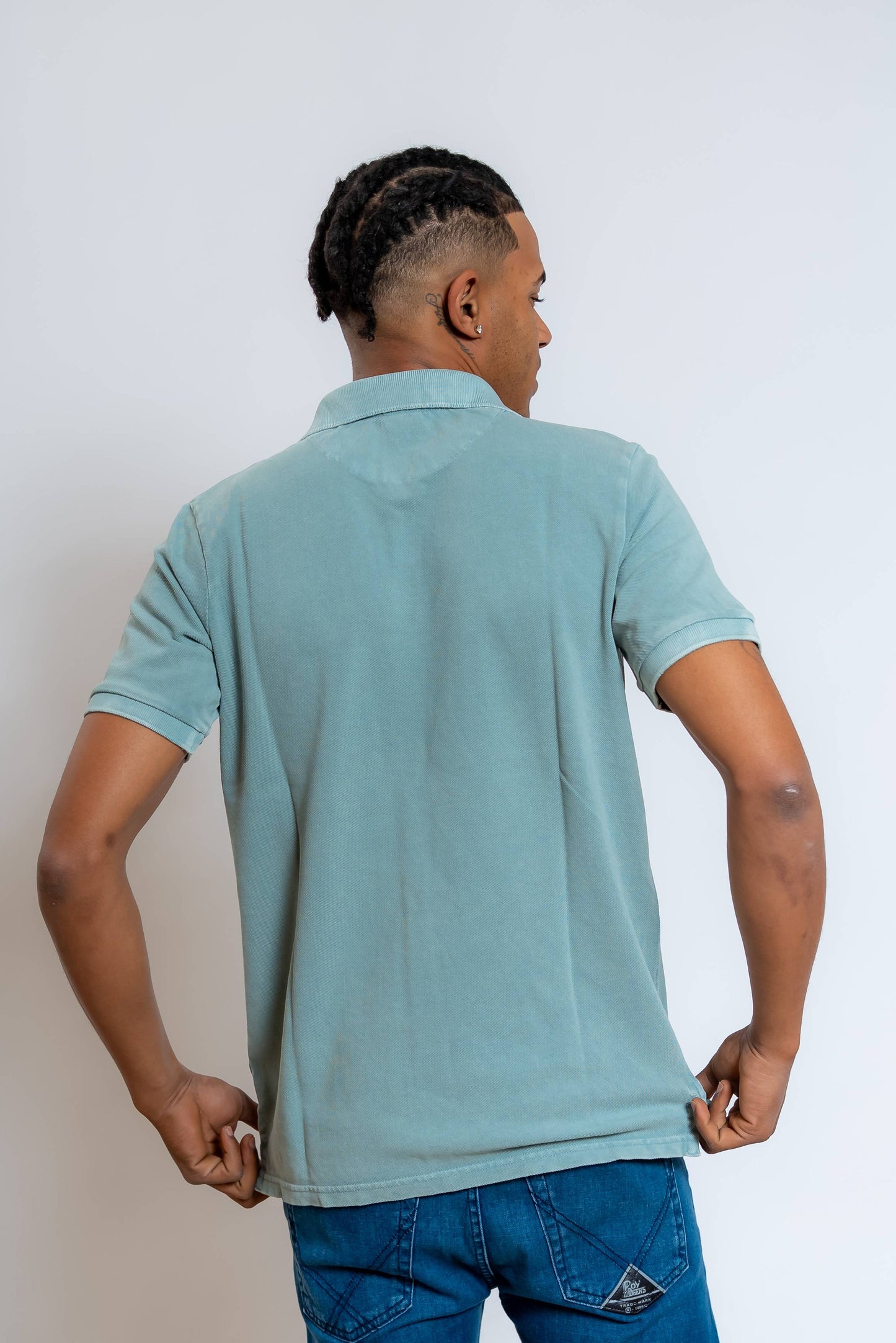 Polo Bliss in Piquet Verde Acqua con Logo
