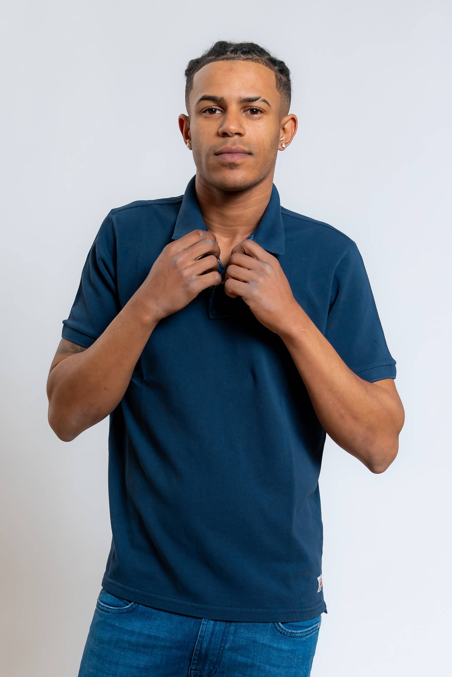 Polo Bliss in Piquet Blu con Logo