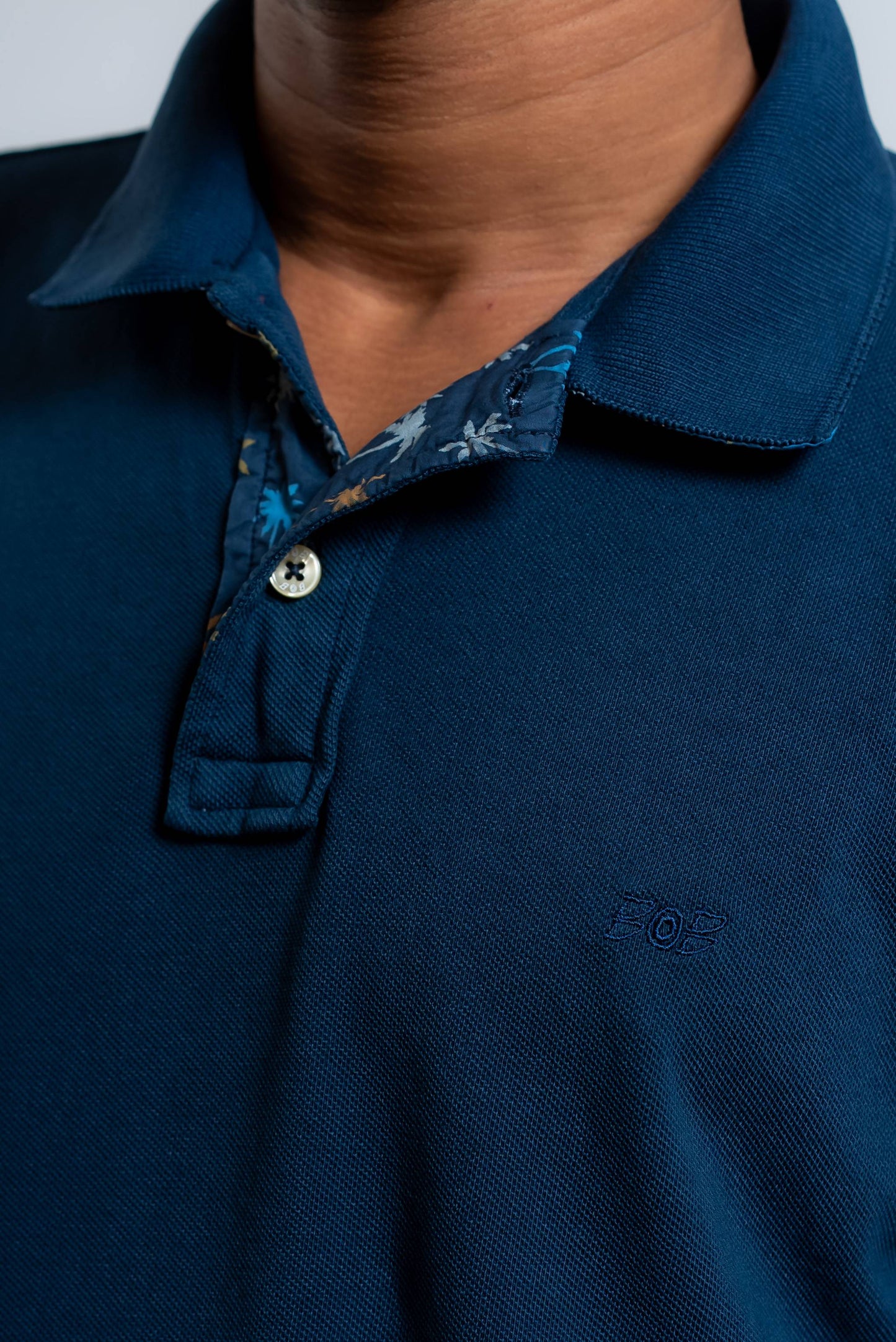 Polo Bliss in Piquet Blu con Logo