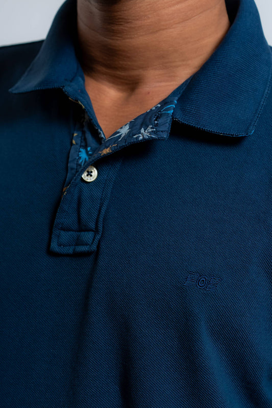 Polo Bliss in Piquet Blu con Logo