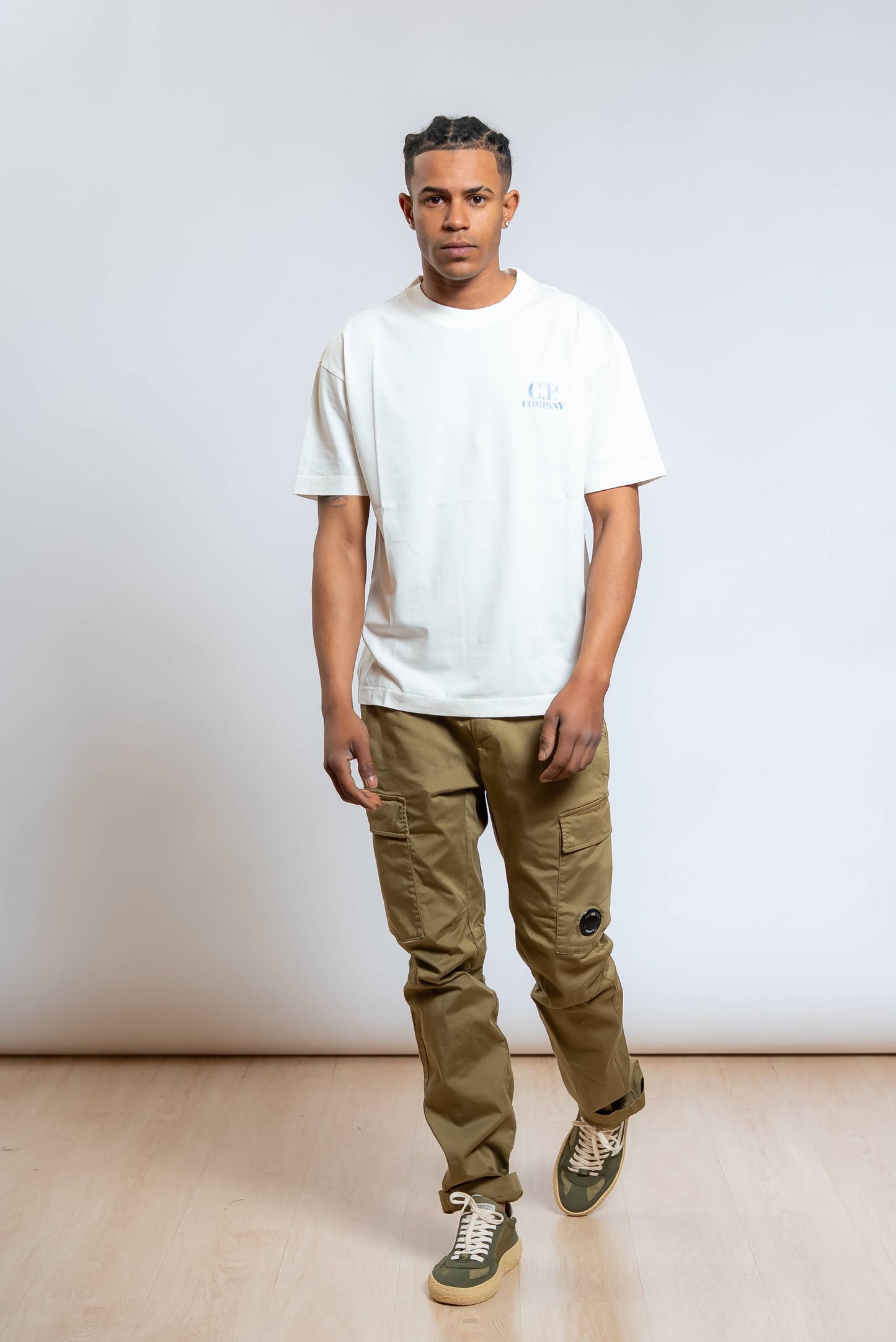 Pantaloni Cargo Satin Stretch Verde