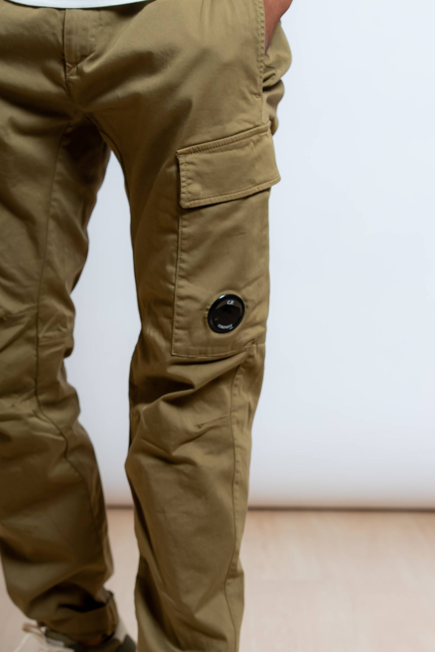 Pantaloni Cargo Satin Stretch Verde