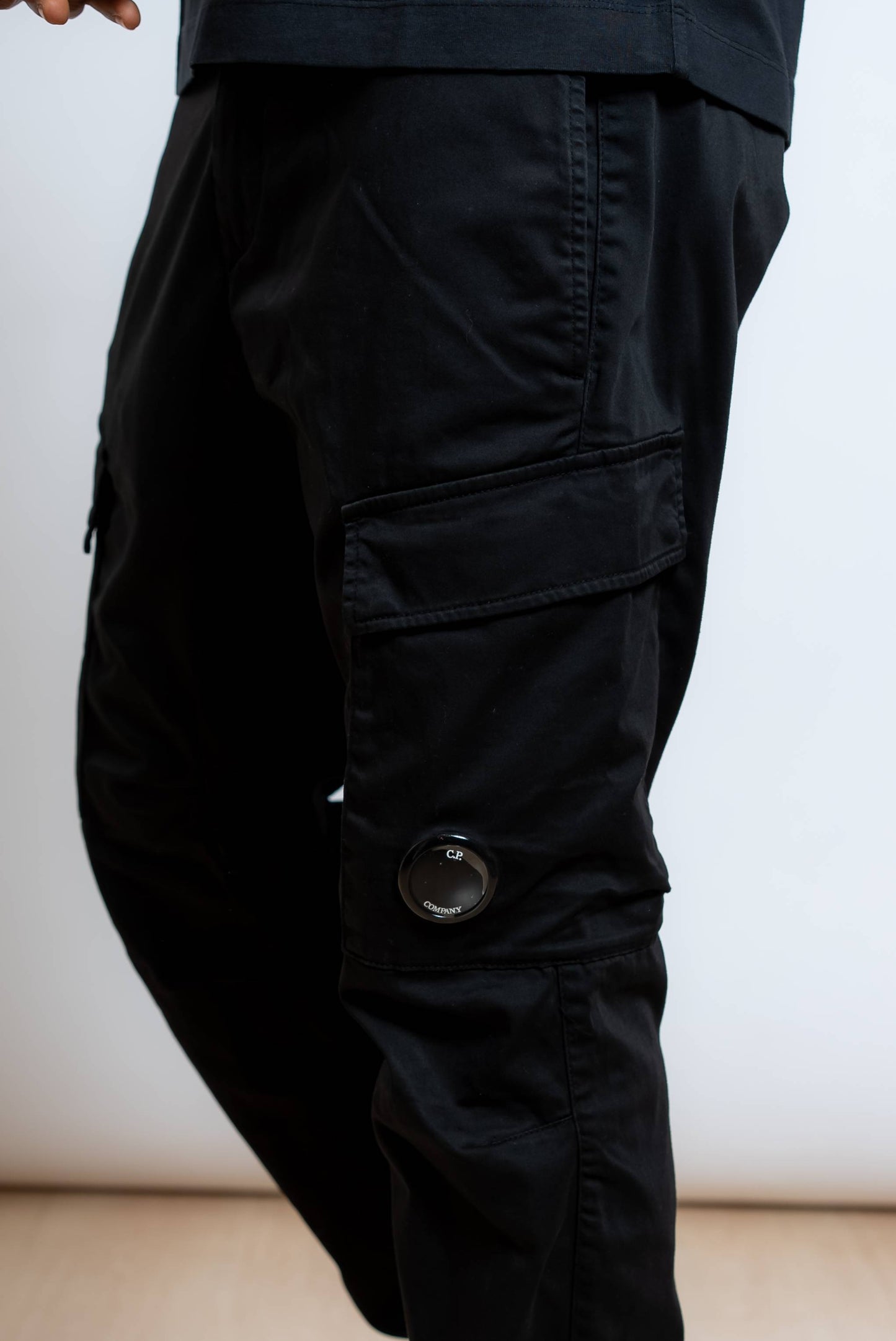 Pantaloni Cargo Satin Stretch Nero