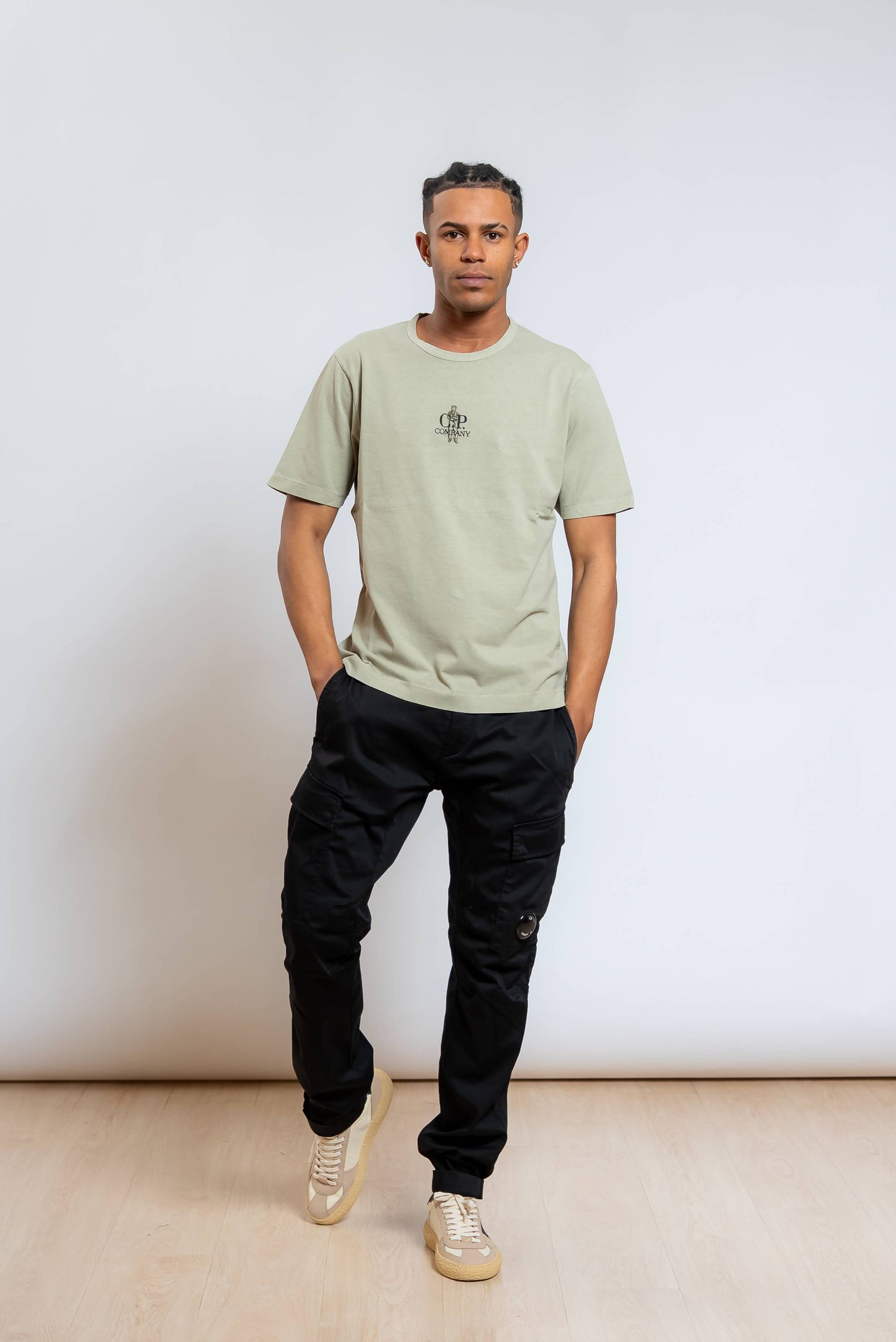 T-shirt Logo Sailor in Jersey Verde