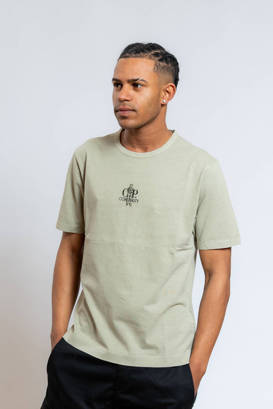 T-shirt Logo Sailor in Jersey Verde