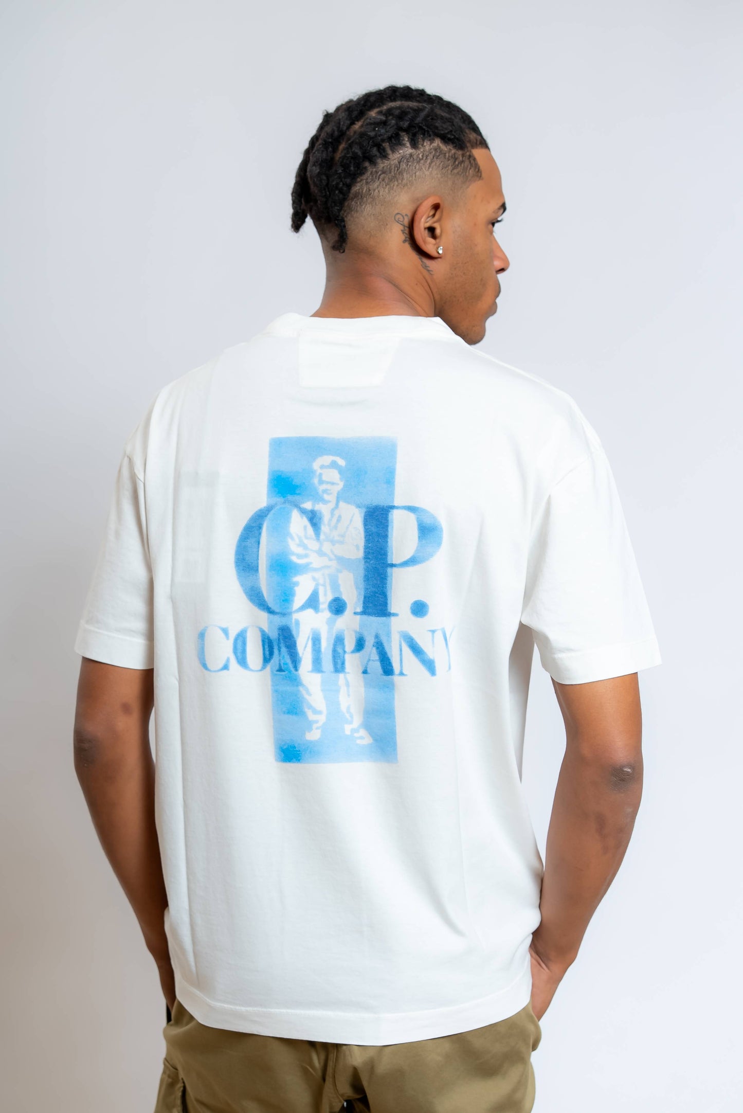 T-shirt Bianca con Logo Sailor Stampato