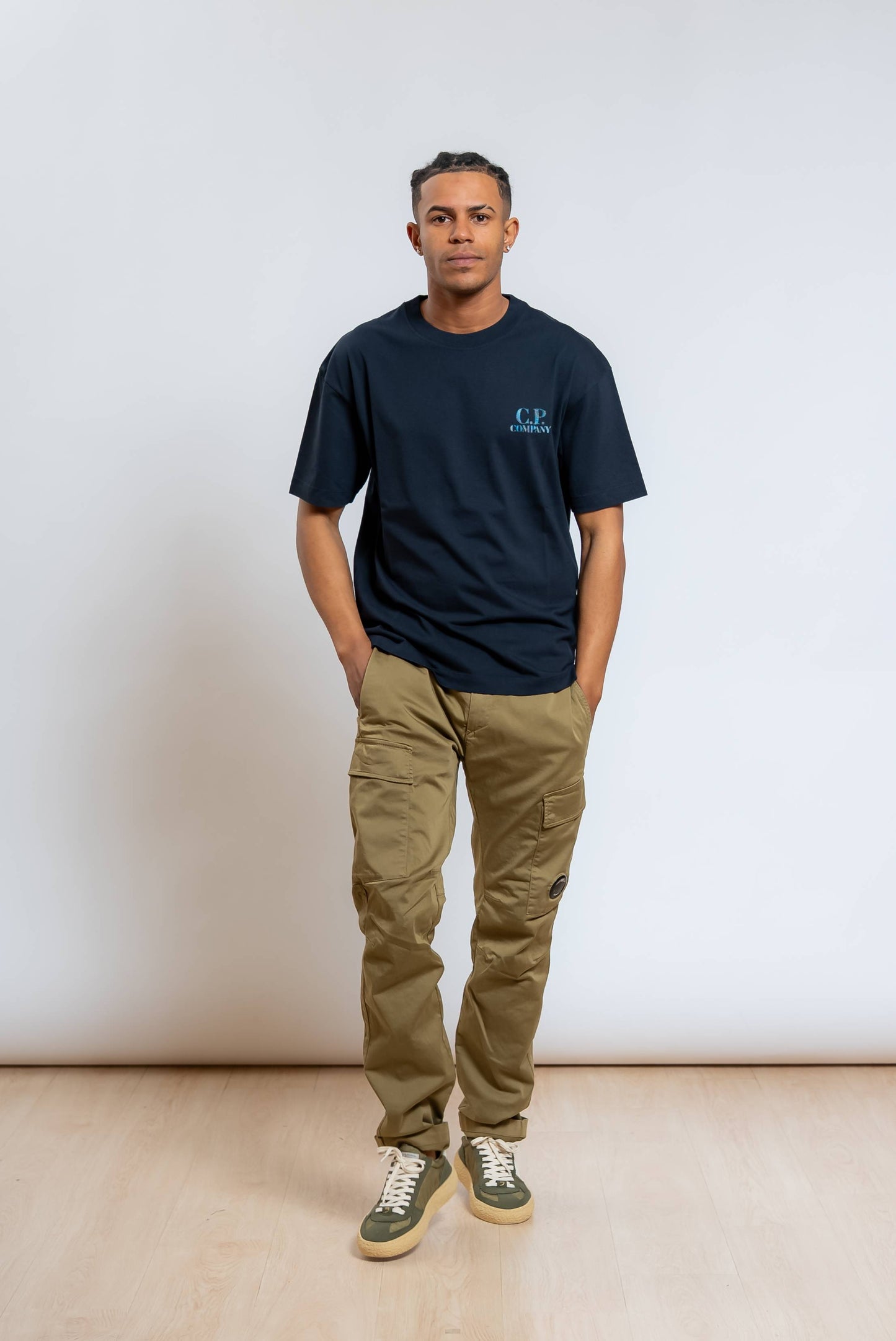 T-shirt Blu con Logo Sailor Stampato