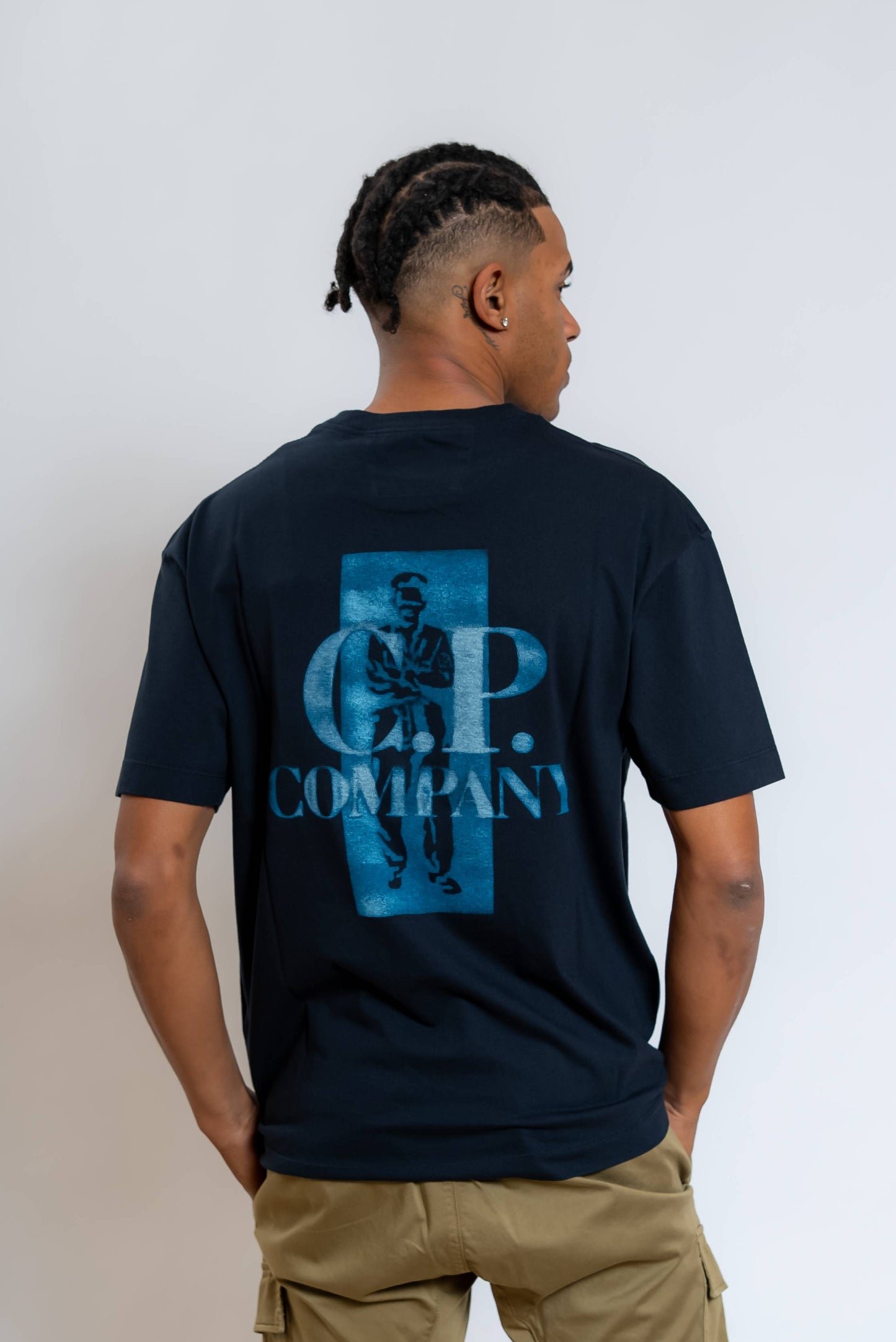 T-shirt Blu con Logo Sailor Stampato