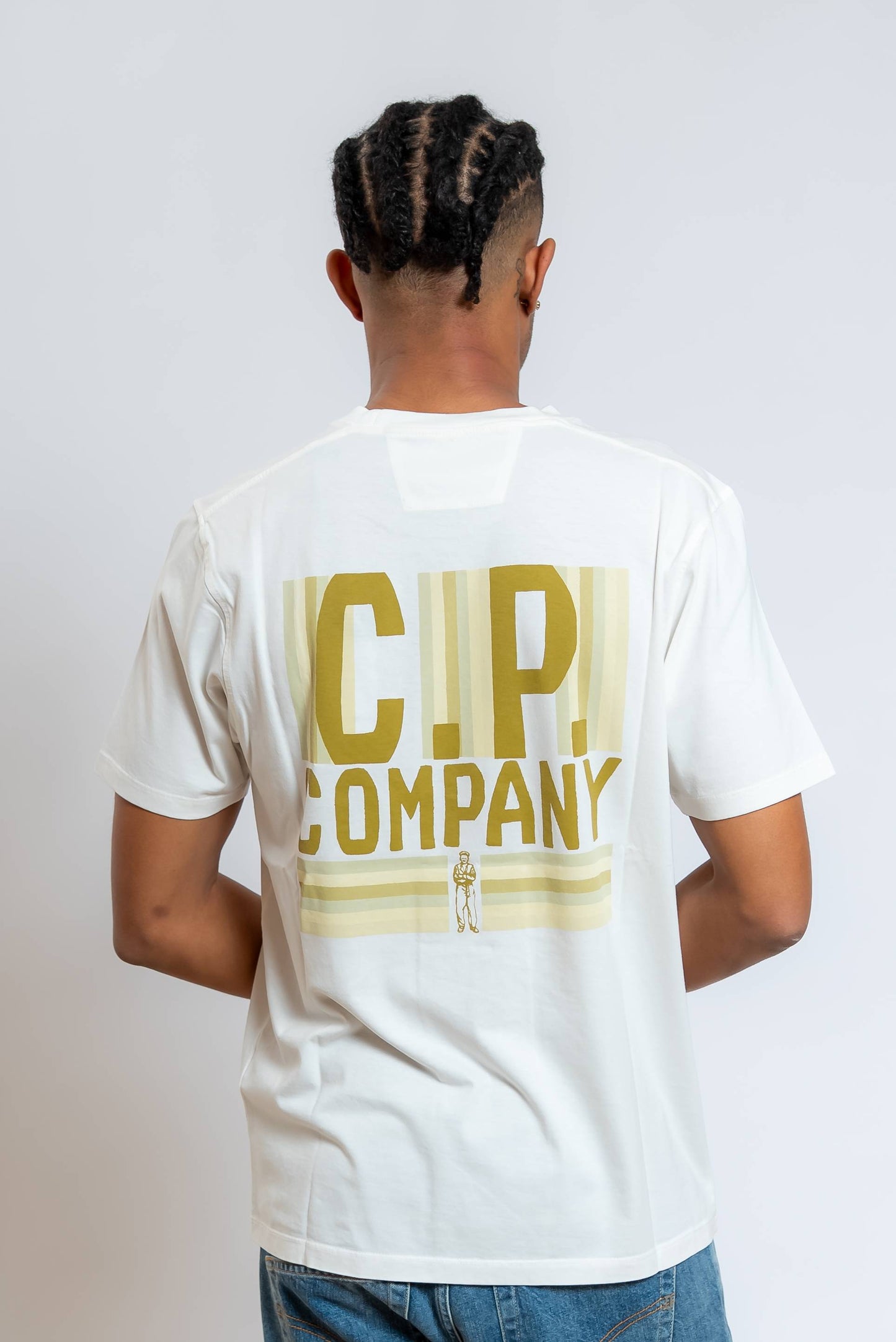 T-shirt Bianca con Logo Sailor Stampato