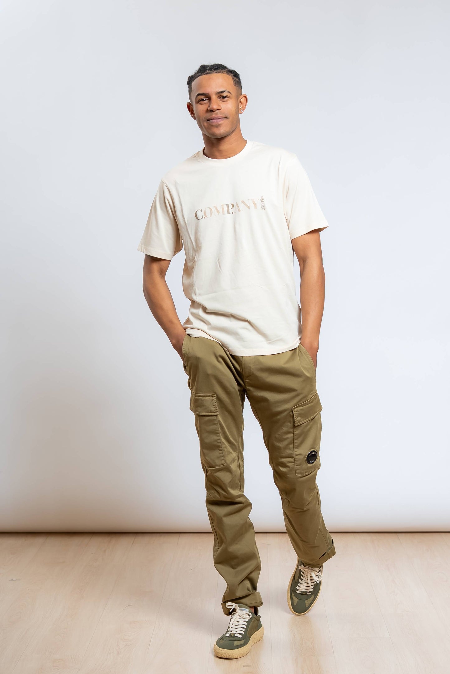 T-shirt Chest Logo Beige