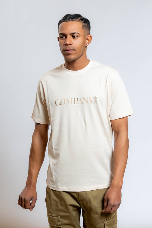 T-shirt Chest Logo Beige
