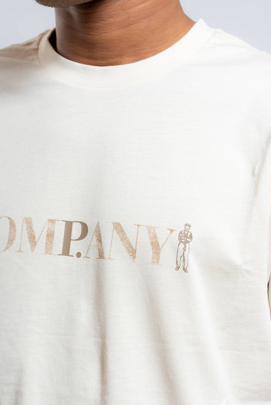 T-shirt Chest Logo Beige