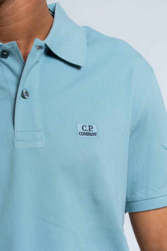Polo in Piquet Celeste con Logo
