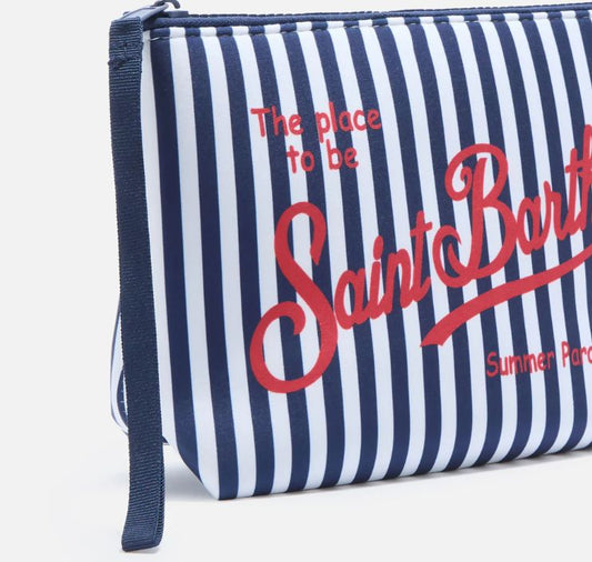 Pochette Aline a Righe Blu e Bianche